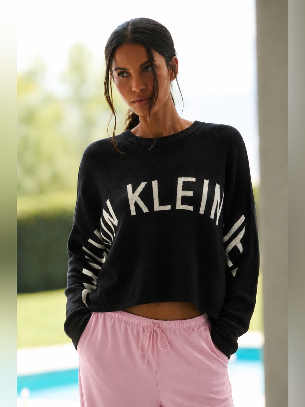 New Calvin Klein Jeans Oversized Sweater Crew Neck Pullover Size S/M